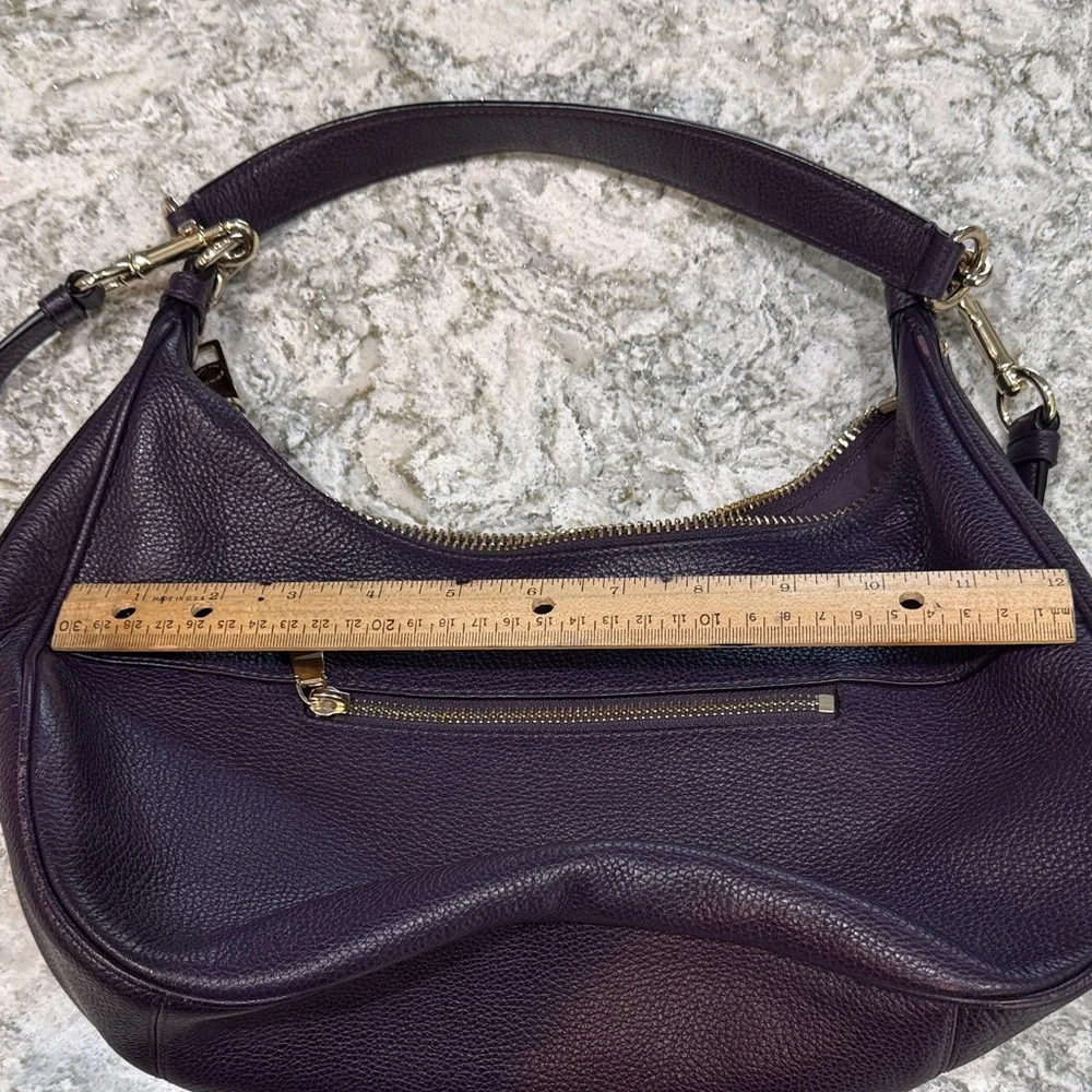 Coach Dark Purple Leather Hobo Bag - Picture 8 of 9